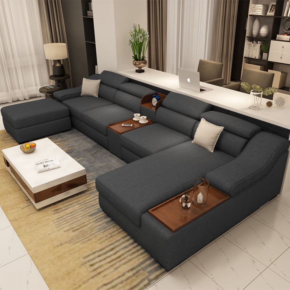 كنبه حرفL بتصميم حديث
