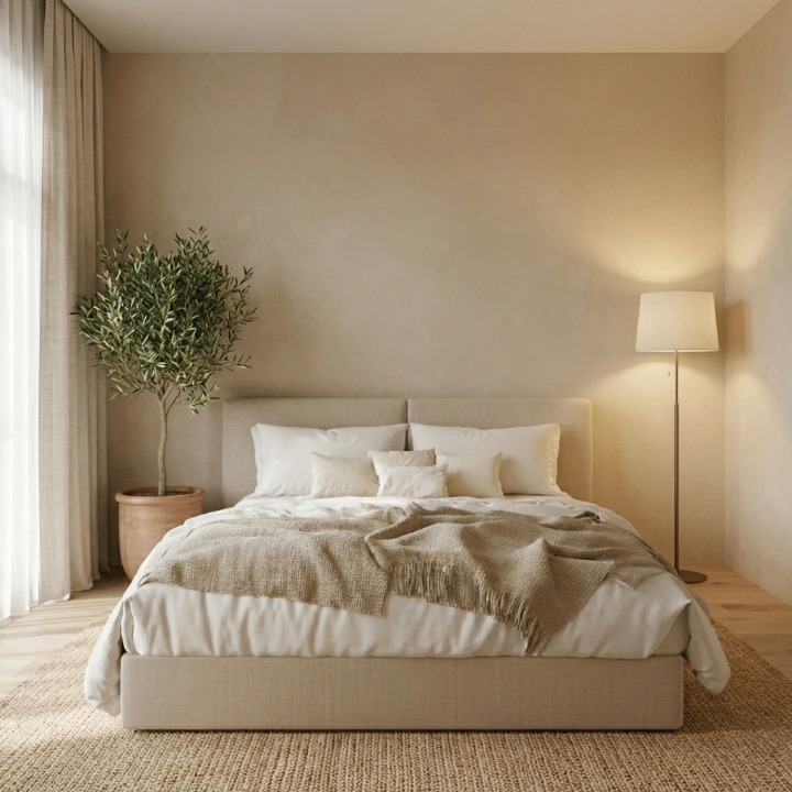 سرير أنيق بلمسة دافئة