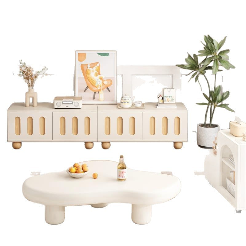 وحدة تلفزيون عصرية بتصميم هادئ