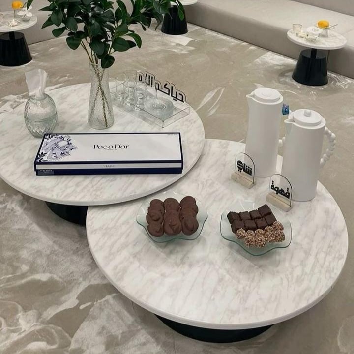 طقم طاولات ضيافة ارضي 8 قطع