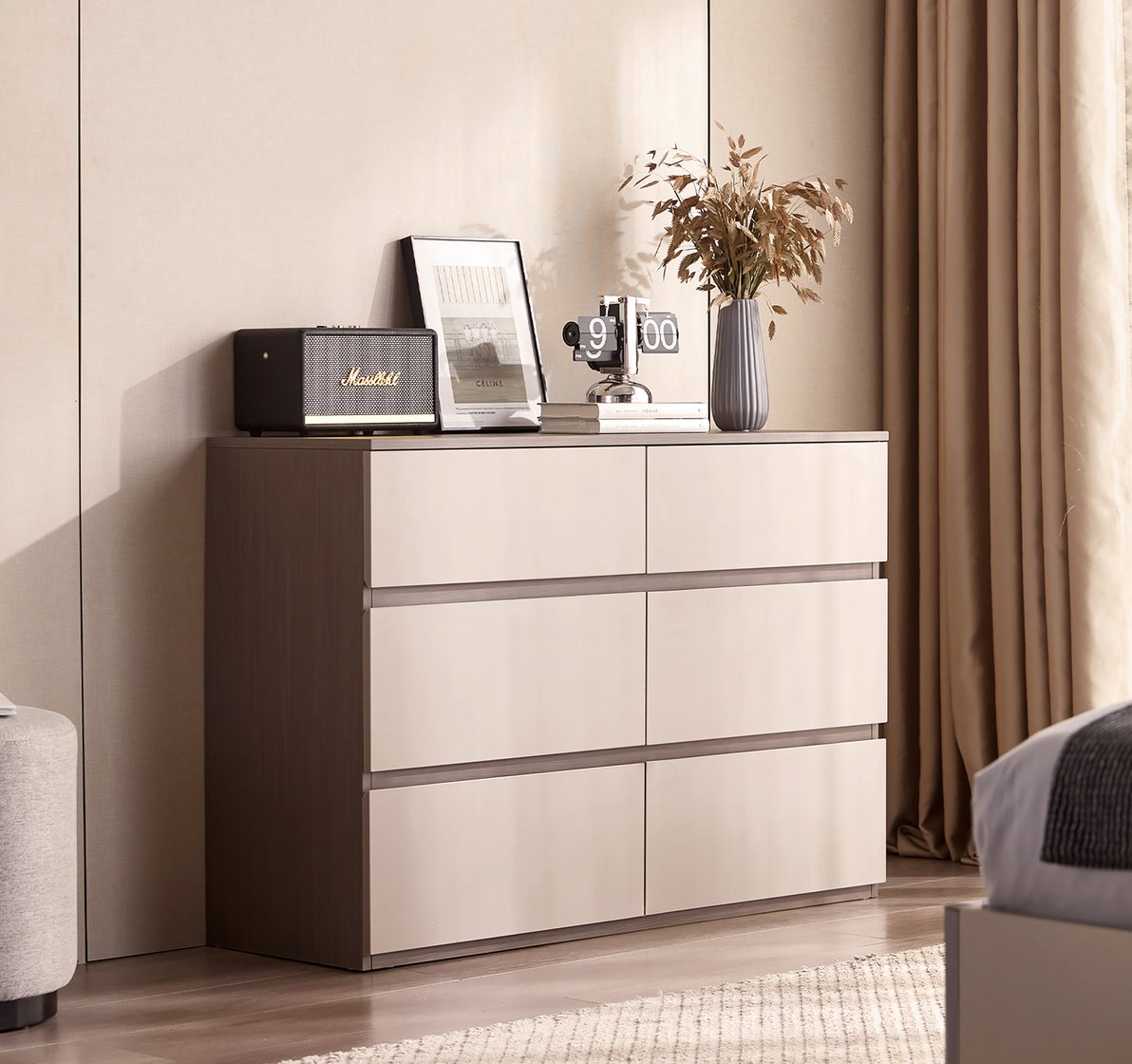 خزانة أدراج عصرية بلمسة دافئة