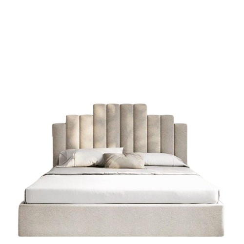 سرير بلمسة فخامة هادئة