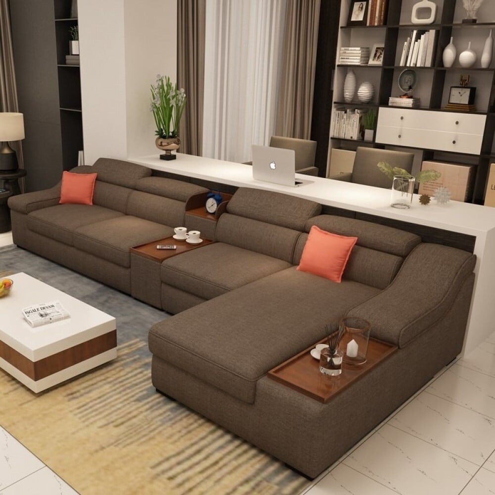 كنبه حرفL بتصميم حديث