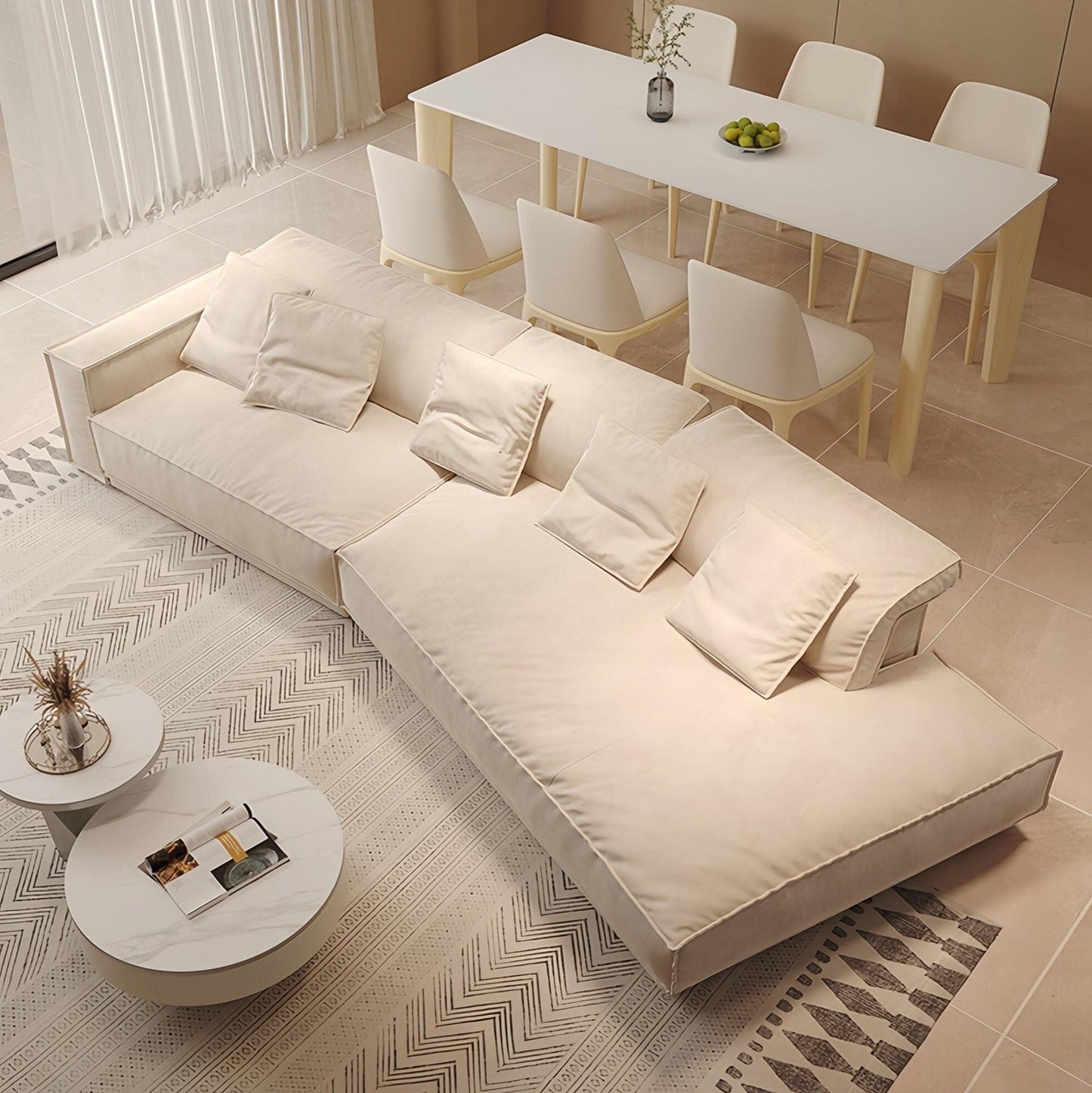 أريكة زاوية فاخرة بتصميم معاصر