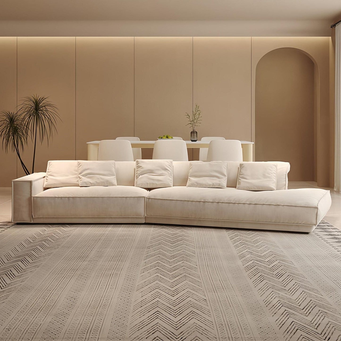 أريكة زاوية فاخرة بتصميم معاصر