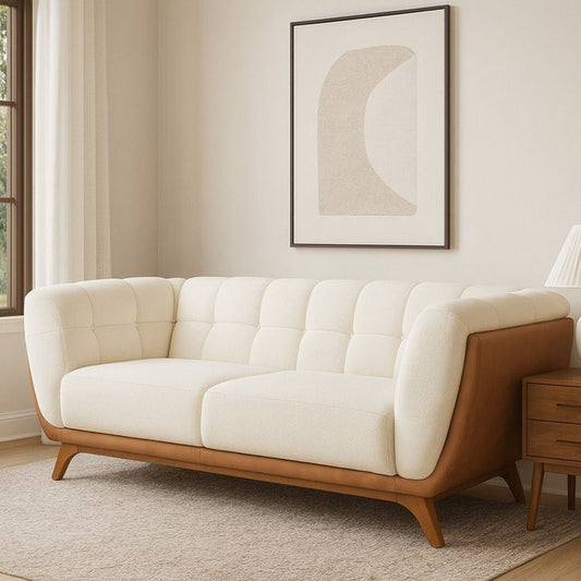 كنبة فاخرة بتصميم عصري ولمسة دافئة