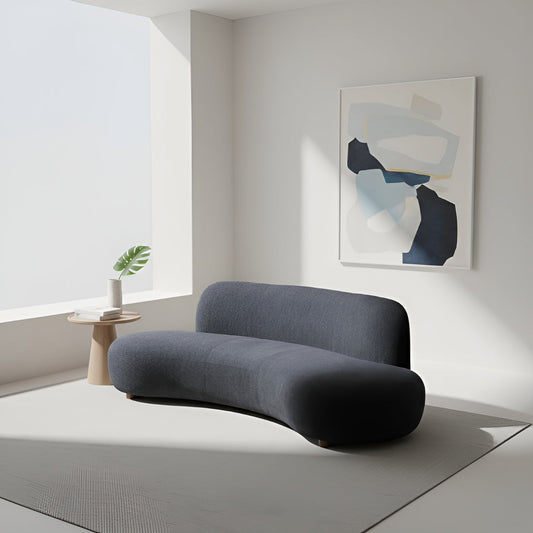 كنبة مودرن بتصميم منحني