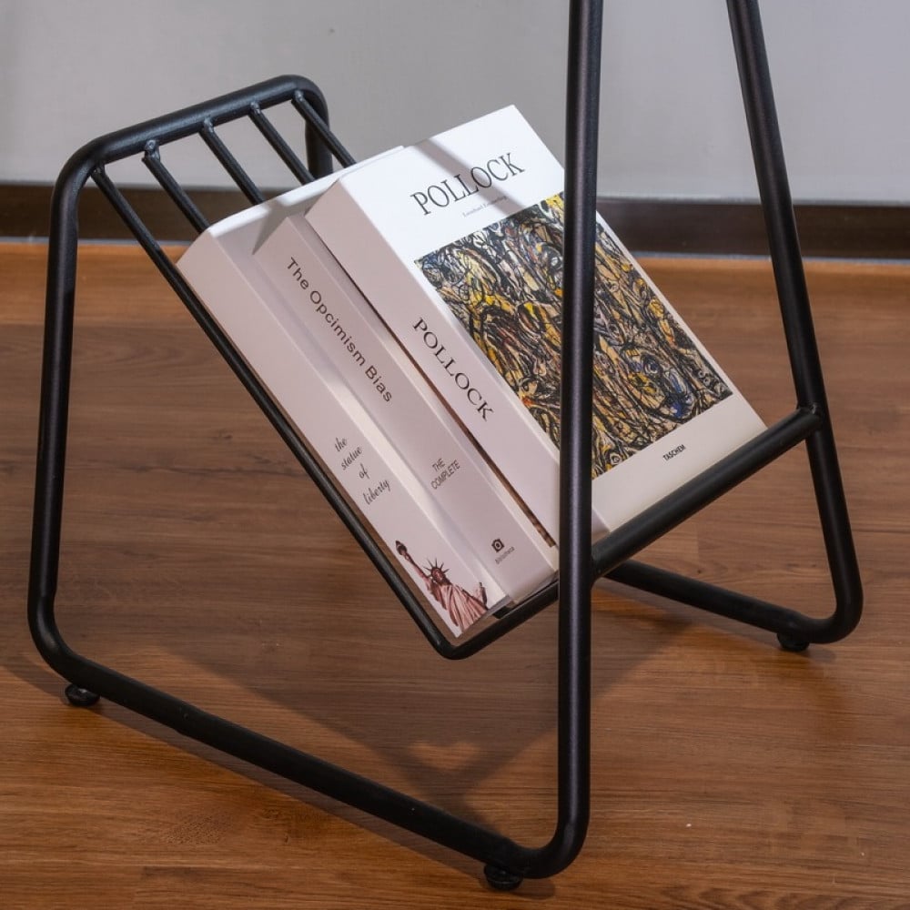 طاولة قهوة مع رف للكتب