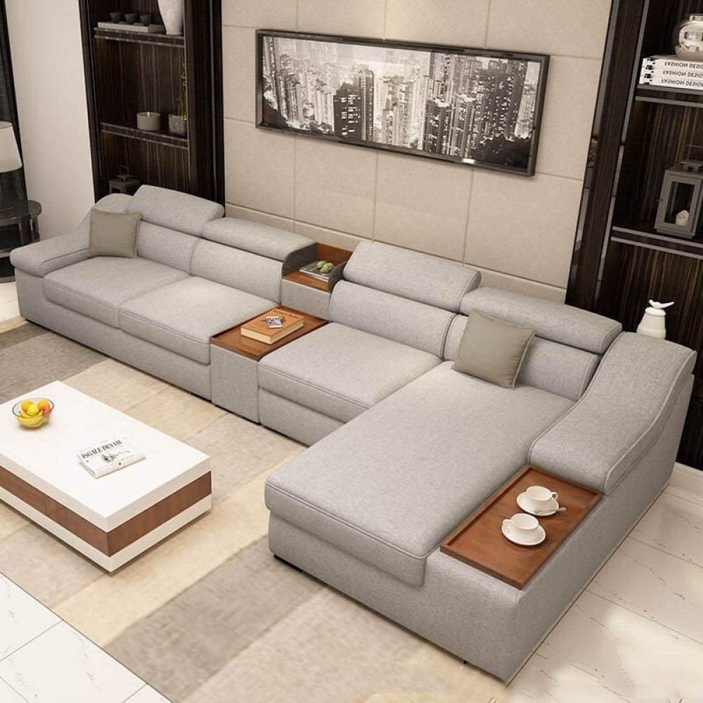 كنبه حرفL بتصميم حديث