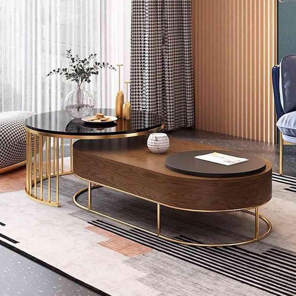 طقم طاولات قهوة يجمع الفخامة والعملية في تصميم واحد