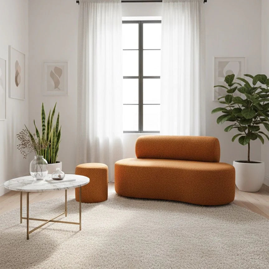 كنبة مودرن بتصميم أنسيابي