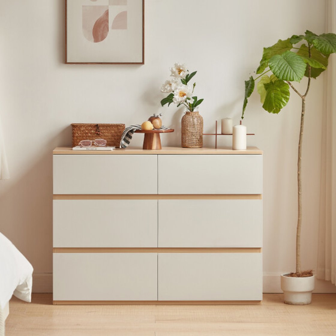 خزانة أدراج عصرية بلمسة دافئة