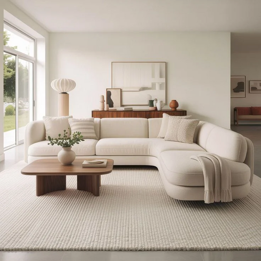 كنبة بتصميم انسيابي فاخر